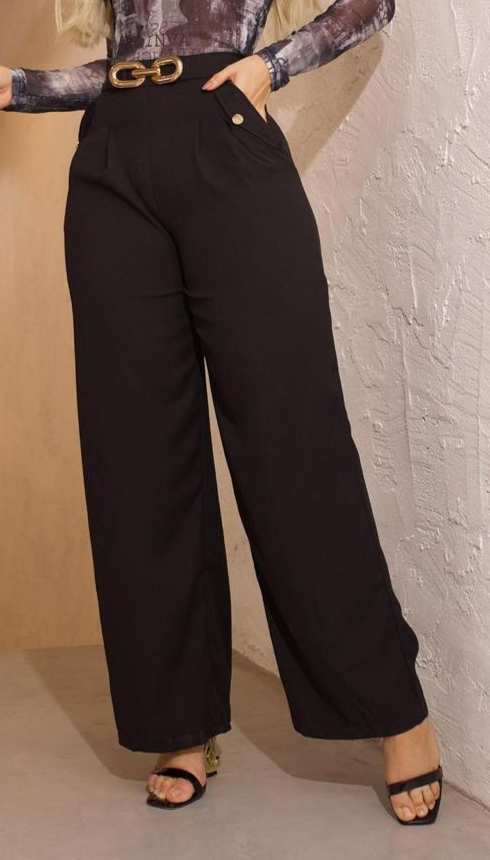 Tailored Trousers with Structured Belt