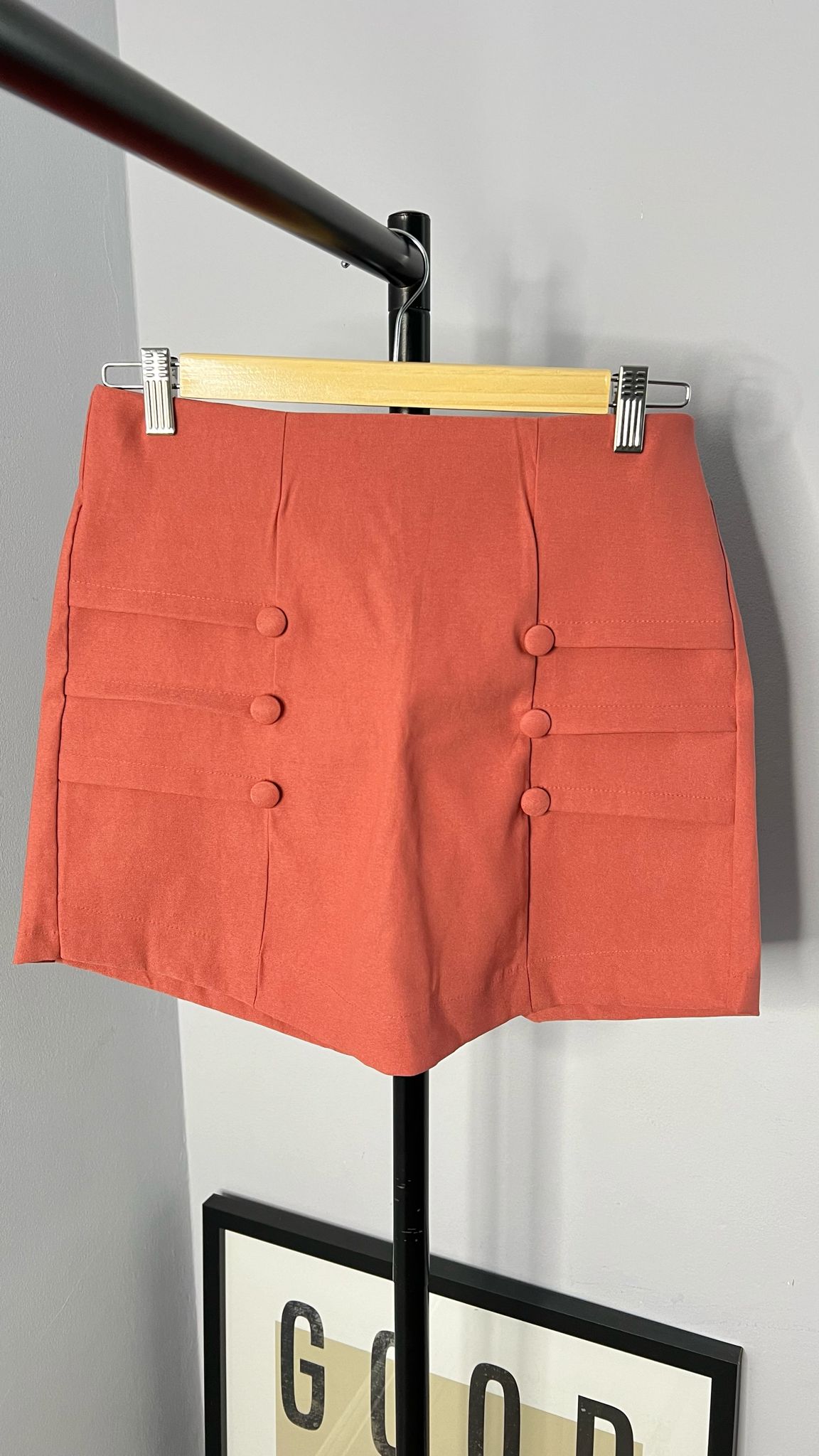 Bengaline Skort with Covered Buttons