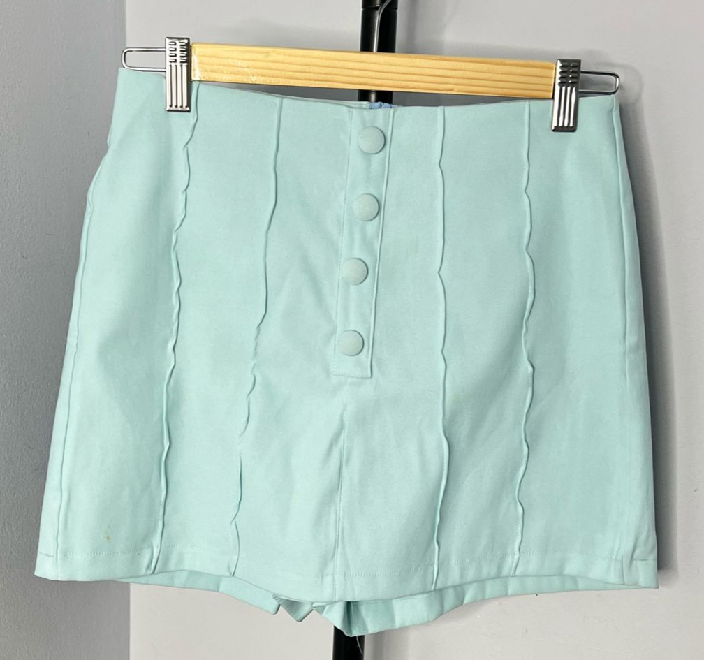 Bengaline Skort with Covered Buttons