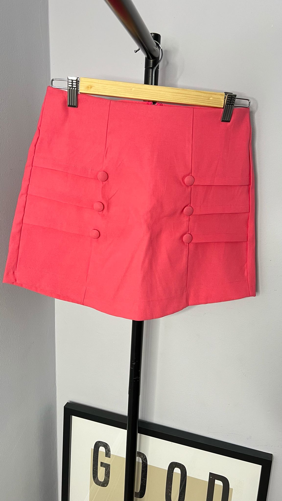 Bengaline Skort with Covered Buttons